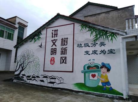 定南墙绘是现在流行的墙体广告