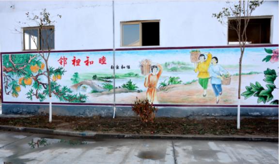 定南乡镇文化墙 乡风文明焕发新活力